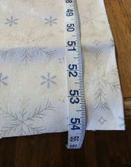Jo-Ann Winter Cotton Canvas Fabric 3 Yards White with silver and blue snowflakes