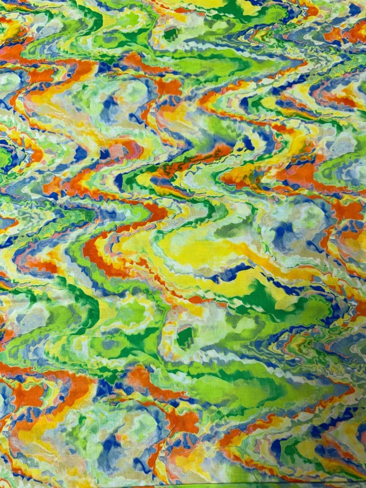 FUSION BY JEFFREY MARC Lime Green 1 yard 100% Cotton Fabric Free Ship SBB NTC