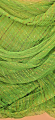 Vintage Green Metallic Lurex Sheer Fabric 7.5 Yds x 52” Iridescent