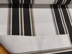 Canvas Fabric 46″ x 46″ Remnant Sunbrella “Black/Taupe Fancy” 4946 Outdoor