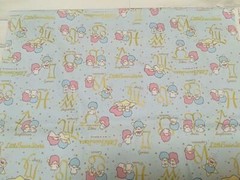 Little Twin Stars Kiki & Lala Fabric Sign 110x50cm/43.3×19.68″/1.2×0.54yd Ox