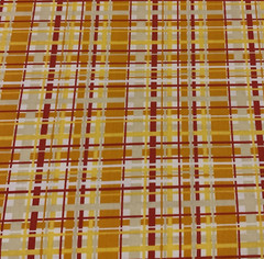 OOP “Fresh Aire” By BJ Lantz For Studio E Fabrics Orange Yellow White Plaid BTY