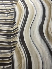 Silk Batiste Horizontal Stripes Vertical Waves Print Fabric By The Yard 54″ Wide