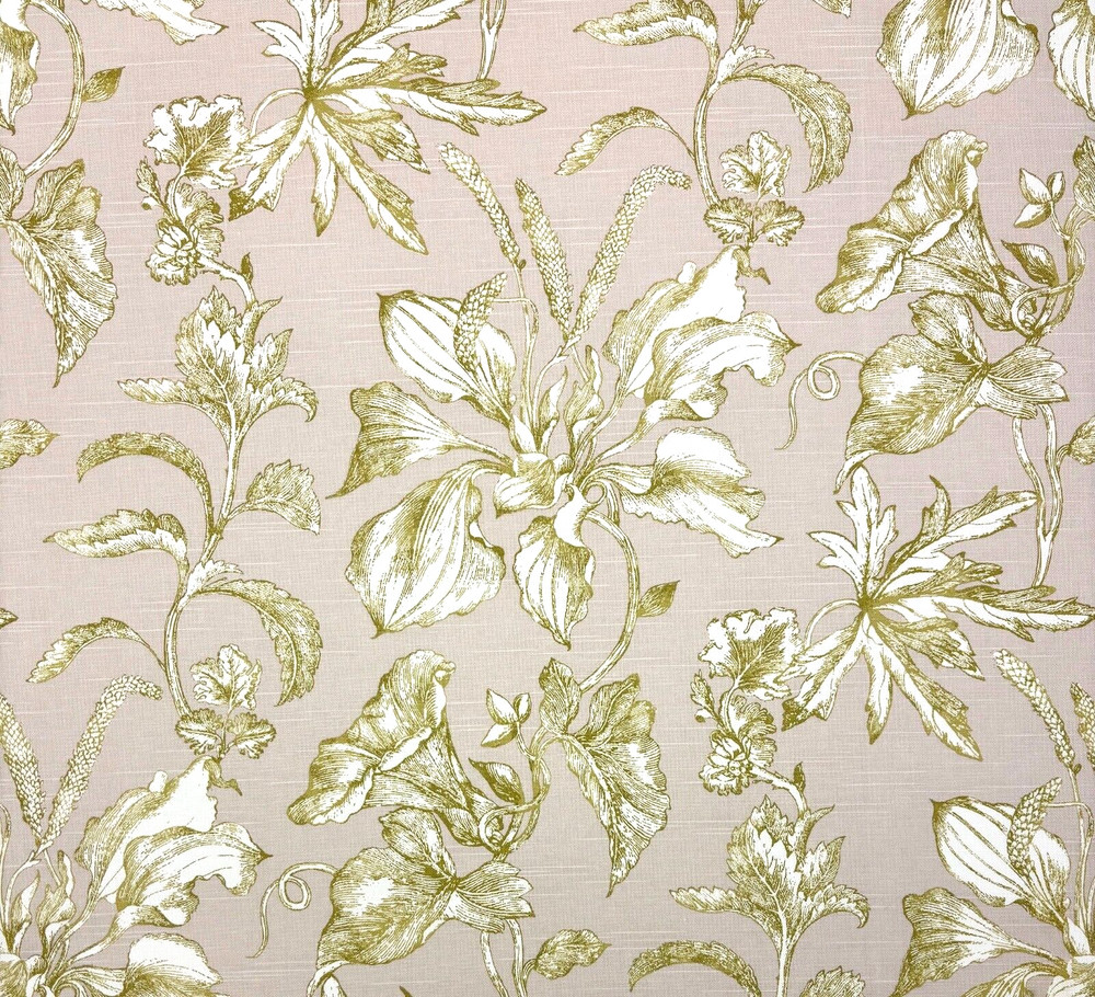 BALLARD DESIGNS ELOISE PINK TRADITIONAL FLORAL COTTON FABRIC BY THE YARD 54″W
