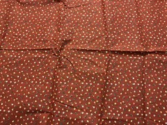 Cotton Calico Fabric Mini Flowers on Rusty Brown 72in x 37in Wide