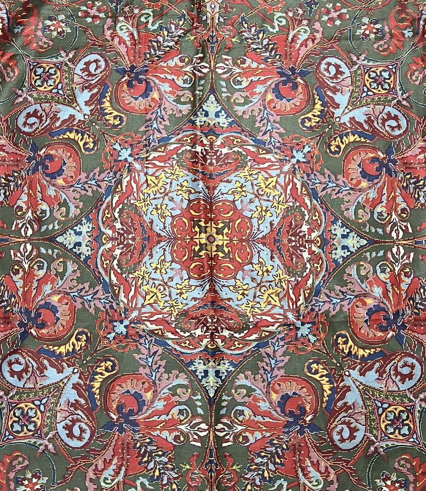Ralph Lauren GALAHAD Fabric 72″ x 102″ Sateen Sheeting Medallion Old World 2 Yds