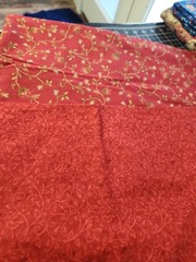 2 Pieces At .75 Yard Each 100 Cotton Quilting Fabric Maroon floral moda