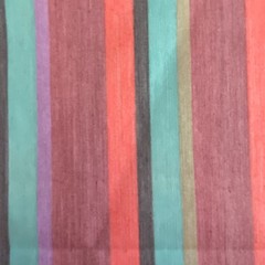 2.5 YD Vertical Stripe Shirting Apparel Fabric Multicolor Blend Fiber