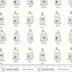 Goldfishes in Bags in White | Heather Ross Favorites | Windham