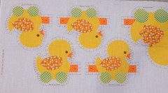 VTG Spring Mills Ducks Cut & Sew Panel Momma & Two Babies Adorable