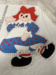 Vintage Spring Mills Inc RAGGEDY ANN ‘Cut Sew & Stuff’ Fabric Panel – Cut