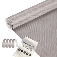 Faraday Fabric Military Grade Fabric 98×43 inch Nickel Copper Faraday Cloth f…