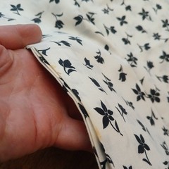 Vintage Coordinating Cotton Fabrics Black/White Solid & Print 4+ Yards NOS