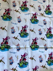 RARE Vintage Peter Pan, Captain Hook in Neverland Let’s Fly Disney/ 1 Yd 4“ New