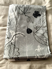 IKEA of Sweden Cotton Gray Fabric Leaves Acorns S Edholm Lisa Ullenius 3Yds 60″W