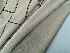 BEIGE JERSEY 60s INSPIRED ABSTRACT CHECK COTTON BLENDMADE IN ITALY FOR GUCCI A8