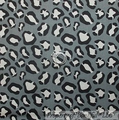 BonEful FABRIC FQ Cotton Quilt Gray Black Wild Animal Skin Print Leopard Cheetah