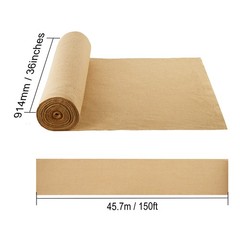 VEVOR Burlap Fabric Roll Burlap Tree Wrap 36 in x 150 ft for Crafts & Plants
