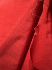 Italian bright Red Scarlet Cotton. Gorgeous Vibrant Large Piece