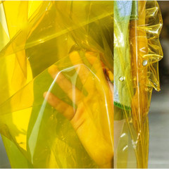 Colorful Clear PVC Fabric Matte Gloss Waterproof Sew Coat Perspective Clothing