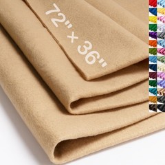 Tan Felt Fabric 72″ X 36″ 1.4 mm Thick Soft Nonwoven Sheet For Crafts