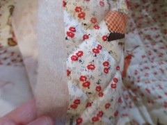 VTG Holly Hobbie Fabric American Greetings Red White Yellow 6 yds x 42 in