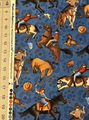 Wrangler’s Ranch Horses Cowboys SSI Cotton Fabric 1/2 Yard New