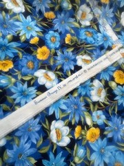 Moda Fabric 2.4 Yds SUMMER BREEZE Blue 45 Wide 100% Cotton Unwashed New