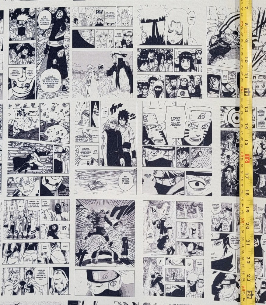 ANIME BLACK & WHITE MANGA 1 YARD FABRIC (36″X58″) – DIFFERENT PATTERN SELECTIONS
