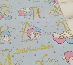 Little Twin Stars Kiki & Lala Fabric Sign 110x50cm/43.3×19.68″/1.2×0.54yd Ox