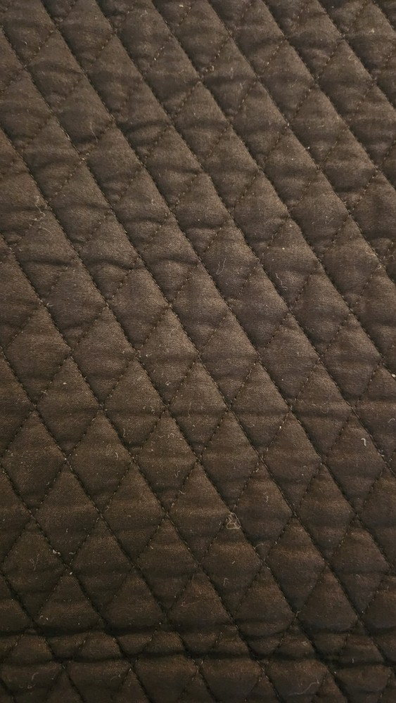 Pre Quilted double sided cotton diamond quilted black fabric 84″X42″