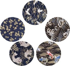 5PCS Cotton Pattern Fabric Bundles Small Flower Pattern Japanese Style Fabric