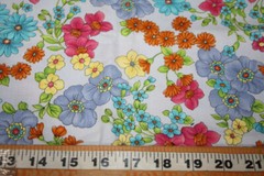 PRETTY FLORALS ON BLUE FROM MMFAB- 100% COTTON FABRIC