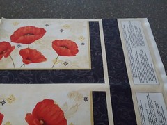 Scarlet Dance 4 Placemat Panel 23×44 Cynthia Coulter Wilmington Red Poppy Floral