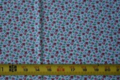 35″ Long, Vintage, Red & Green Calico on White Quilt Cotton, P1809