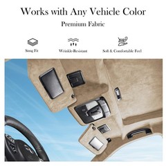 Beige Suede Headliner Fabric for Car Roof 96″x60″, 1/8″ Foam Backed Suede Mat…