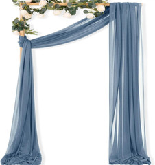Dusty Blue Wedding Arch Draping Fabric 1 Panel 29″ x 20 Yards Extra Long