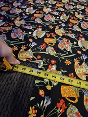 43 X 46 INDULGENCE S#4383 by Hoffman Intl Fabrics Tea Cups Flowers