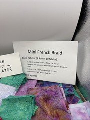 Batik Fabric Scraps And Strips For Mini French Braid Quilting. Multiple Colors