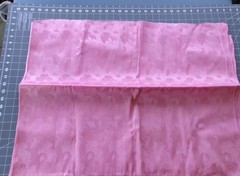 Vintage Silk Damask Ginkgo Leaf Fabric Remnants Dusty Rose Mauve Pink