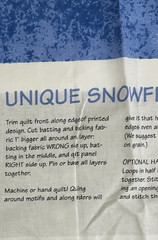 Daisy Kingdom Unique Snowflake Quick Quilt Christmas Snowman Fabric Panel