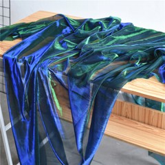 Laser Magic Gradient Color Mesh Fabric Wedding Dress Cosplay Texture Yarn