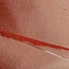 SALMON CORAL IVORY TAFFETA Fabric Two Tone plain shot polyester 58″ By The Yard