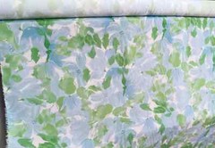 55”Wide By Yard Blue Painting Fabric Soft Viscose Material For Dress Shirt Robe