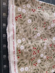 Lella Boutique Christmas Eve Green Floral Quilting Cotton 1.25 Yards