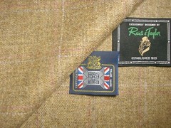 Reid & Taylor WOOL (Woollen) & LINEN JACKETING FABRIC MADE IN SCOTLAND = 2.0 m.