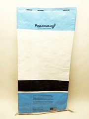 Empty Chicken Feed Woven Plastic Bag Sack Poulin Grain Crafts Art Repurpose