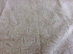 BEIGE LEAF COTTON PRINT- 1/3 YARD