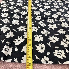 Vintage Fabric Lot Black White Hampton Floral Stripe Daisy Remnants Quilt 9+ YDS