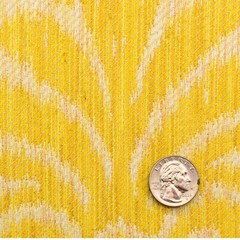 Yellow & White Sateen/Twill Weave Damask Cotton/Rayon Blend Fabric | 1.8 yds.